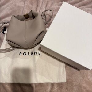 Polene Taupe Shoulder Bag
